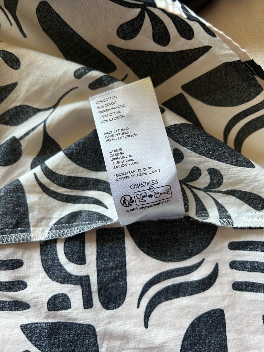 Anthropologie Black & White Abstract Print Button Maxi Dress - Picture 4 of 5